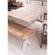 Solid Dining Table with Cross Base, 78.5x39x30