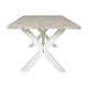 Solid Dining Table with Cross Base, 78.5x39x30