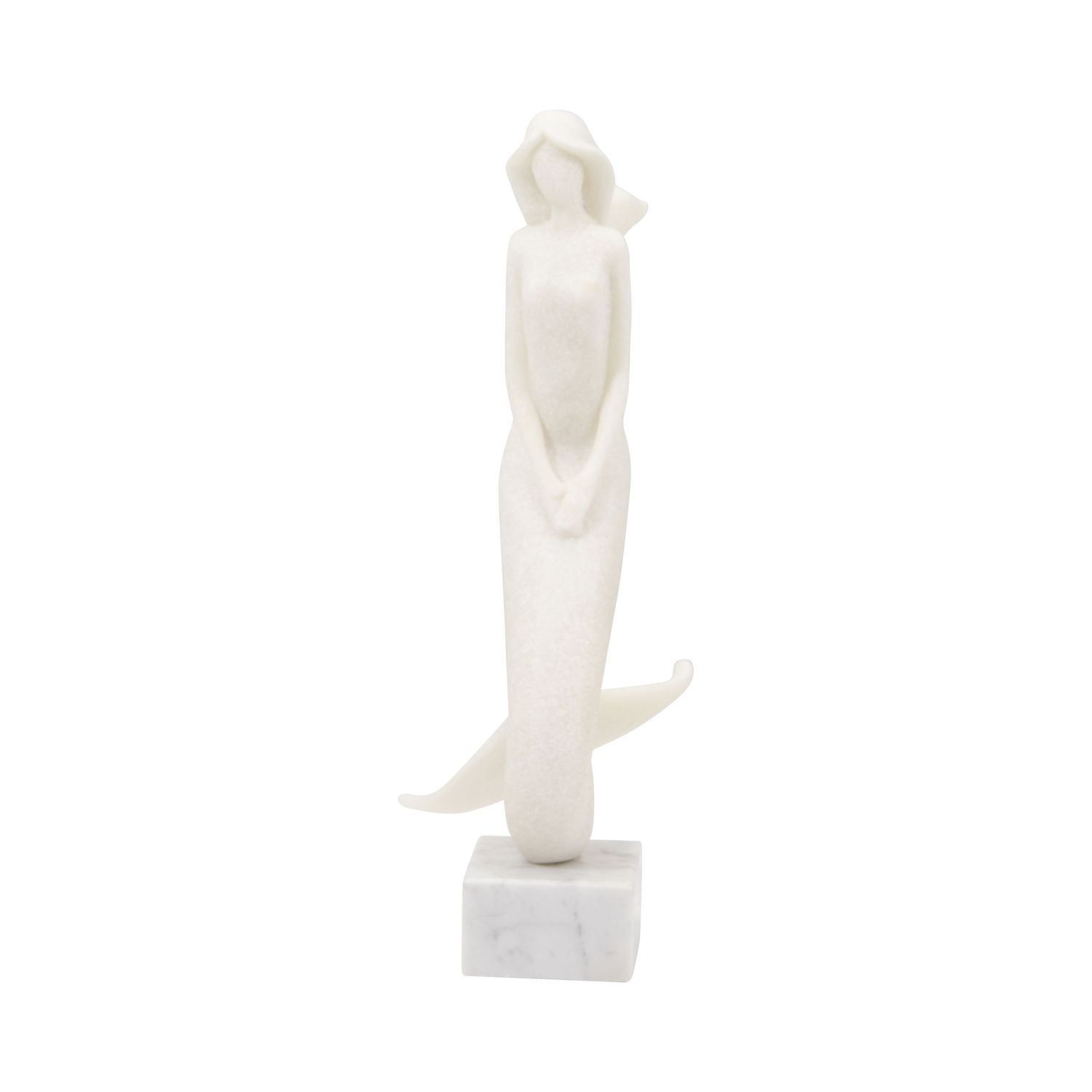 14&quot; CASPIAN MERMAID STATUARY, WHITE