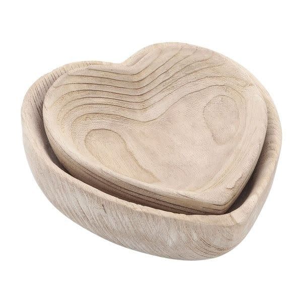 Heart Bowls  Set of 2, 10&quot; x 10&quot;) 9&quot; x 8&quot; x 8&quot;