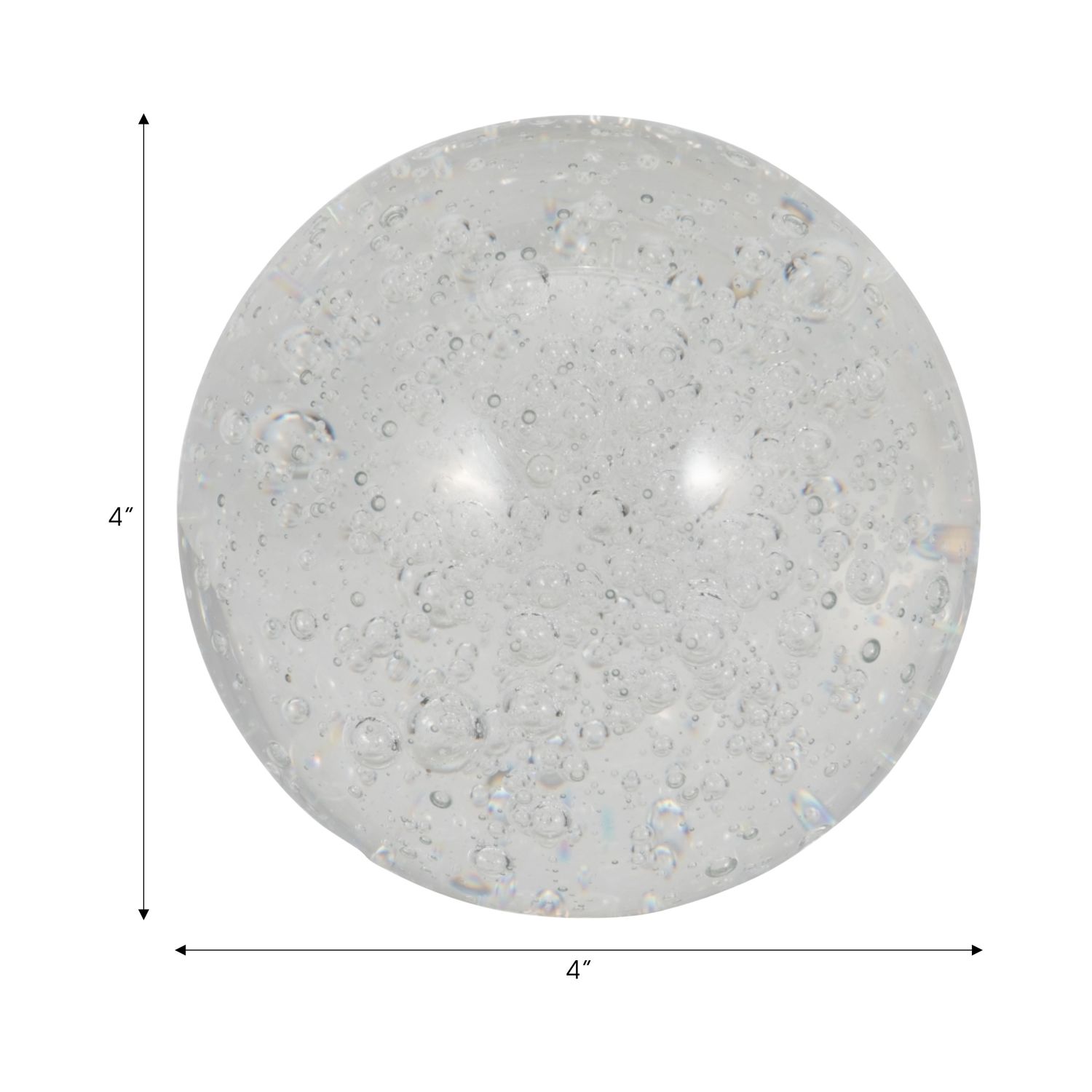 CRYSTAL BALL 4&quot;, CLEAR