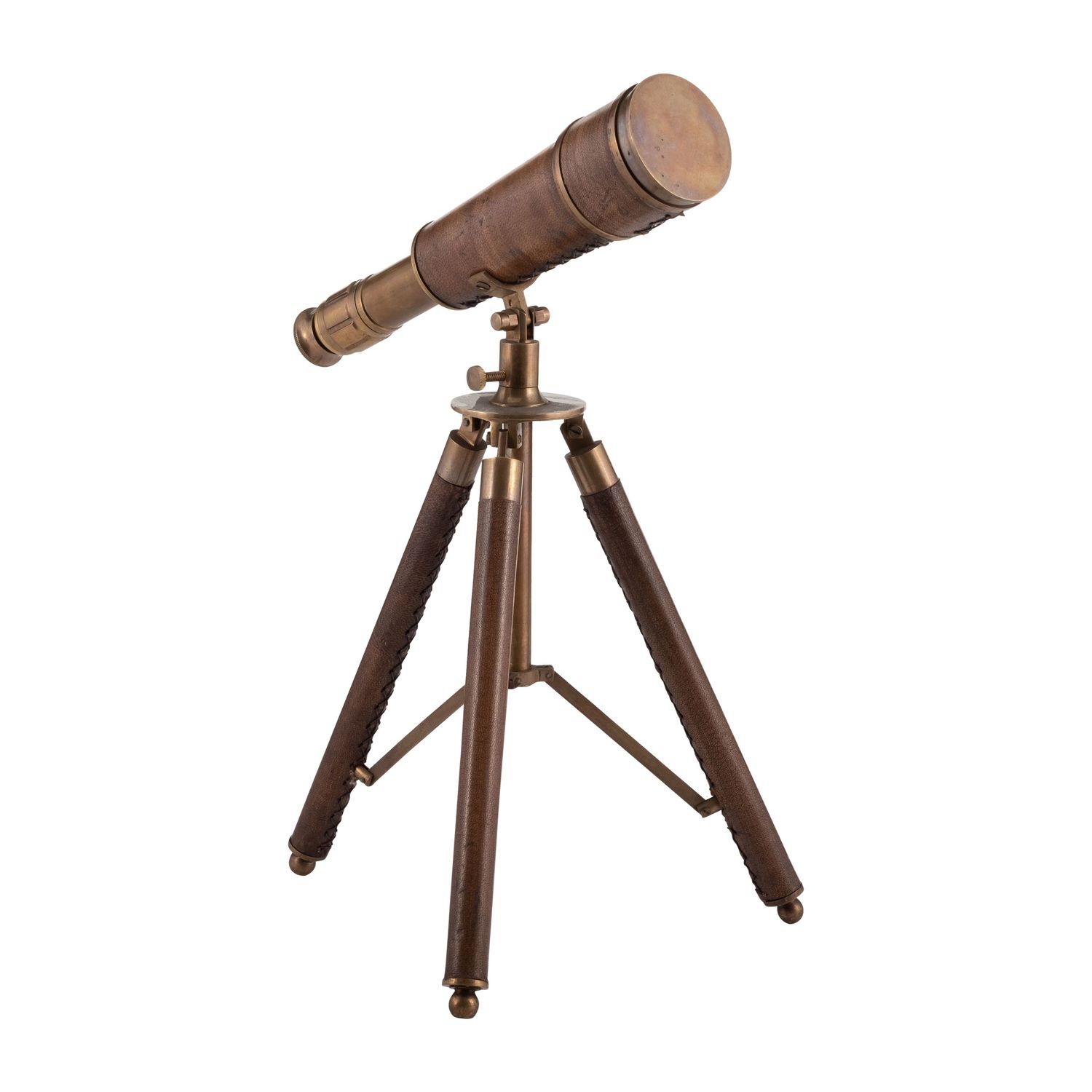 METAL, 13&quot;H SCOPE ON STAND, BROWN
