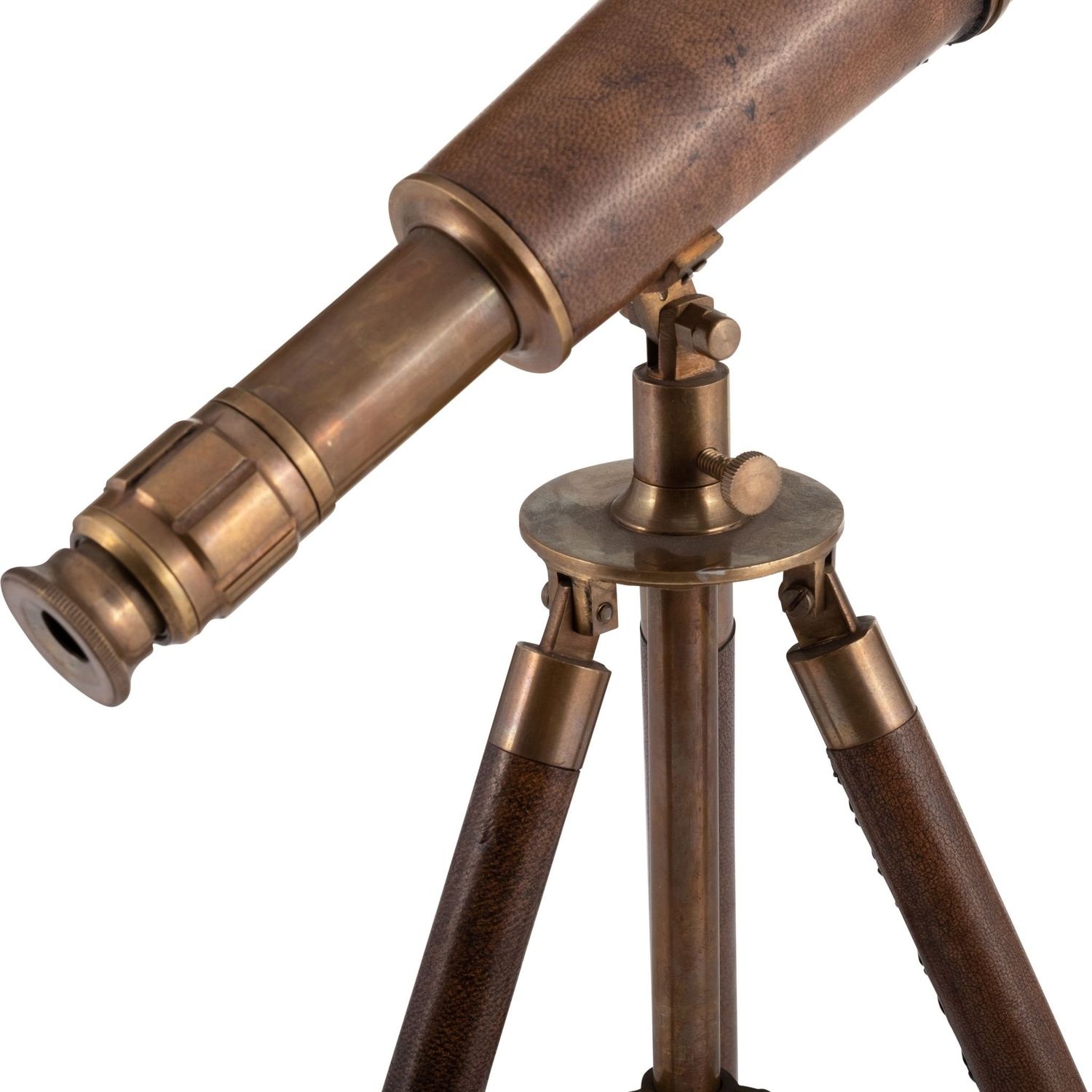 METAL, 13&quot;H SCOPE ON STAND, BROWN