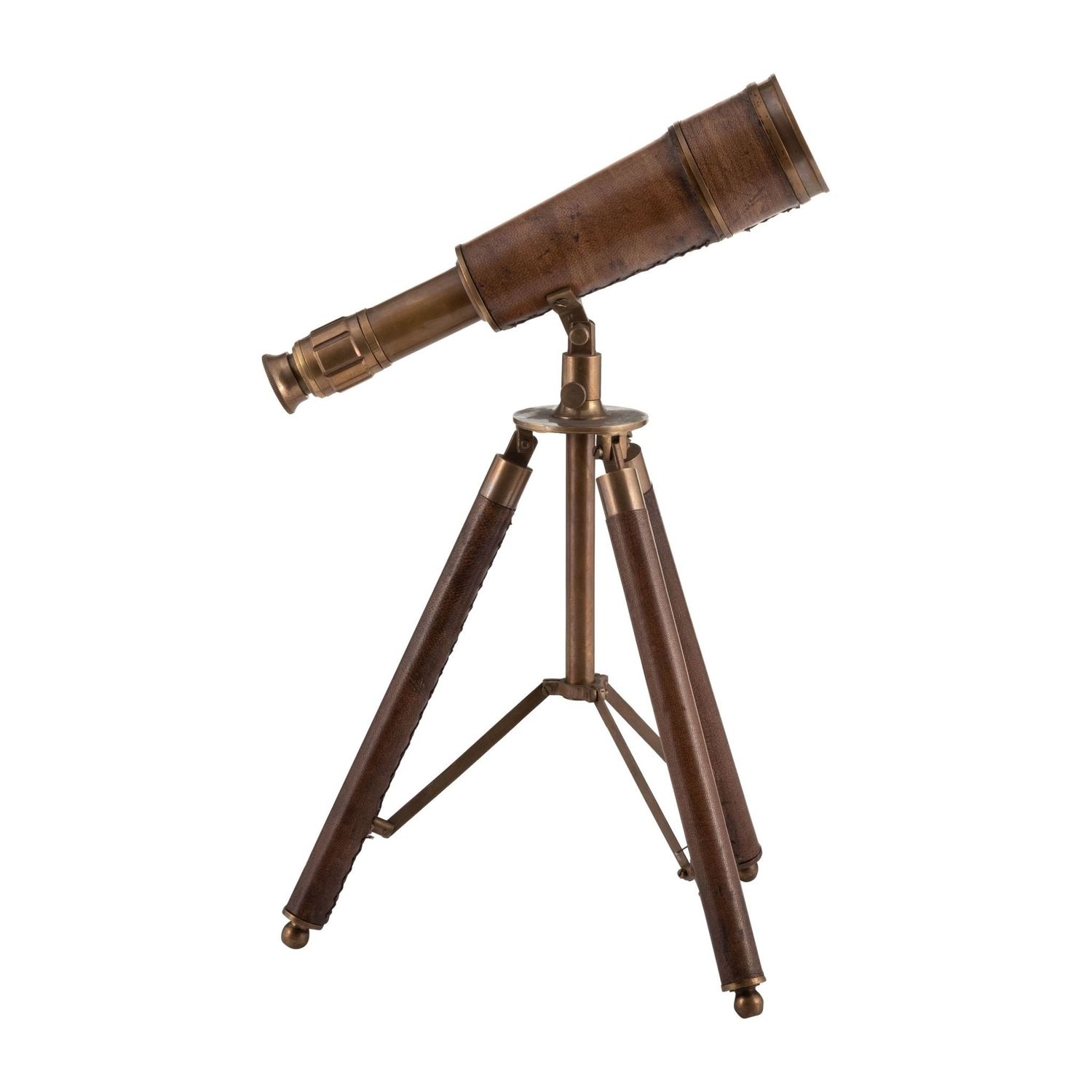 METAL, 13&quot;H SCOPE ON STAND, BROWN