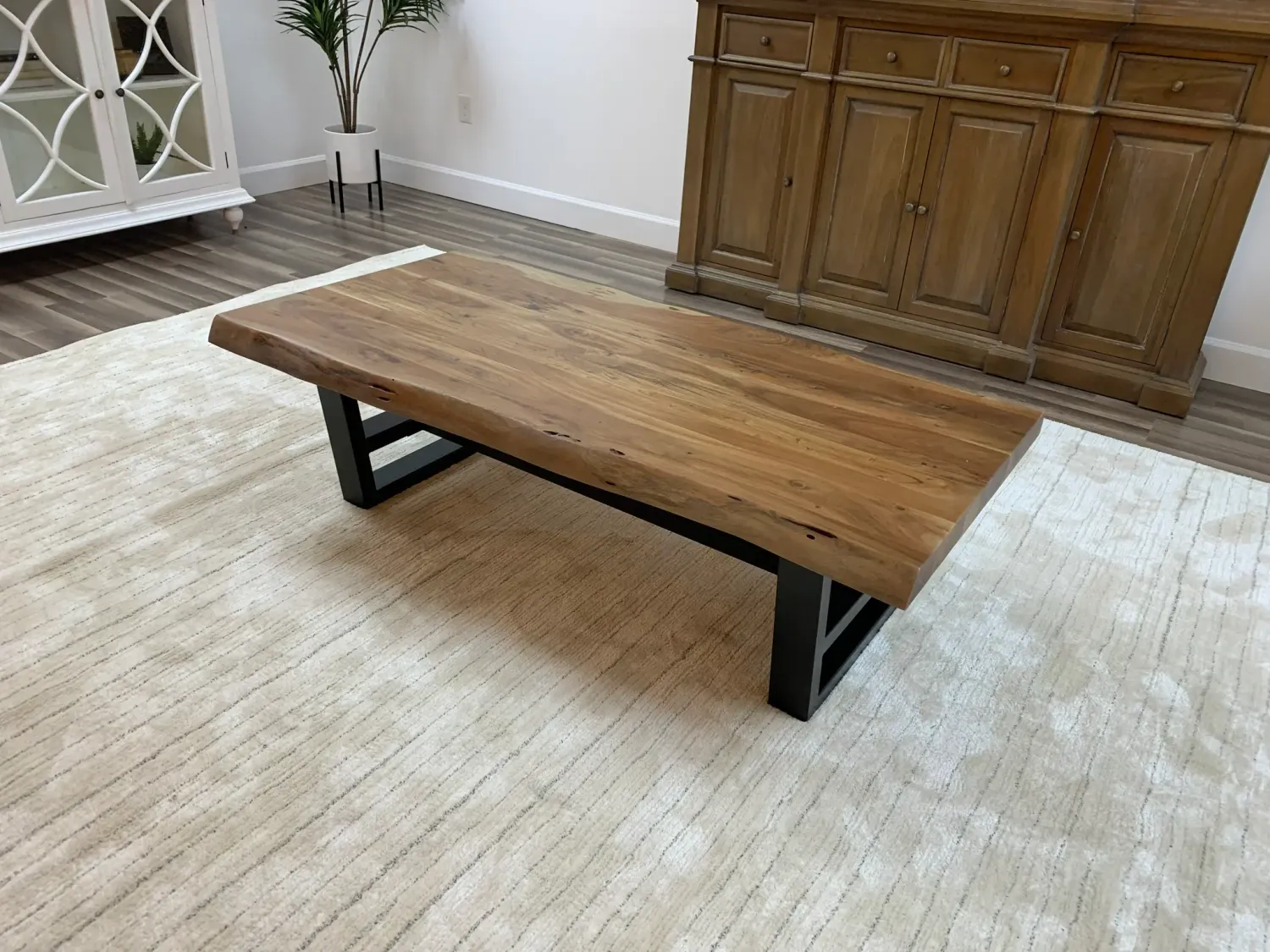 Hailey Acacia 60&quot; Live Edge Coffee Table - Natural 60&quot;L x 30&quot;W x 18&quot; High