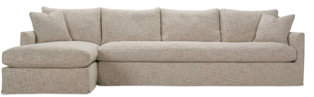 Lilah Bench Slipcover Sofa Chaise  (BU102-28) X108&quot; x D66” H38” (X) LILAH-SLIP- 245 + LILAH-SLIP-110
