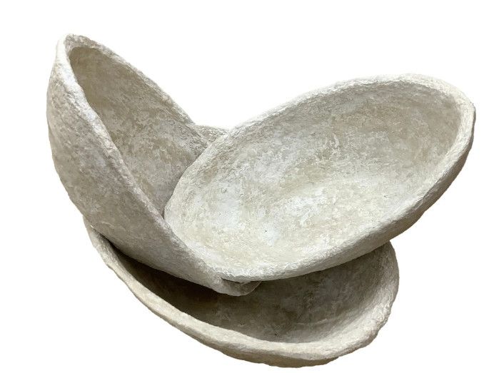 Paper Mache Bowl Med 17.5 x 11.5H x 4.5 H