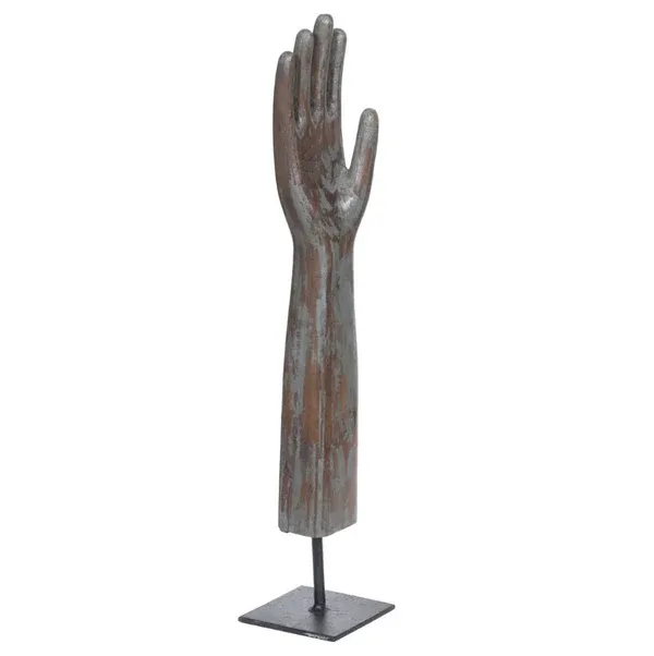 Wooden Glove Mold on Base- Approx- 18.75"H x 3.75" base