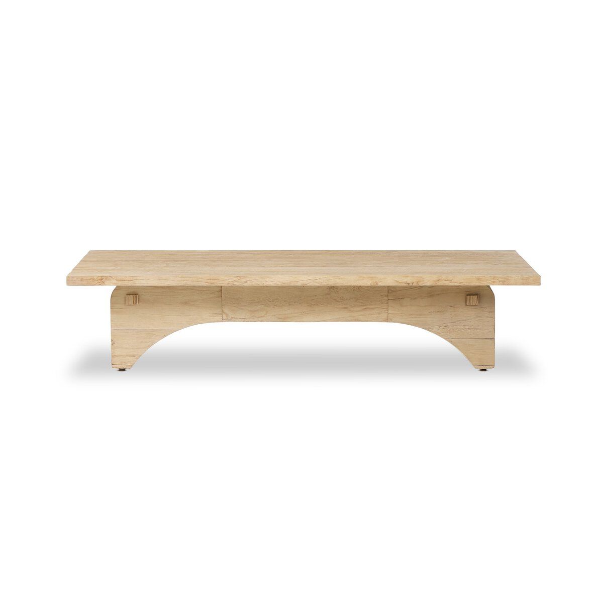 Coffee Table Bleached Alder 70&quot;w x 35&quot;d x 15&quot;h