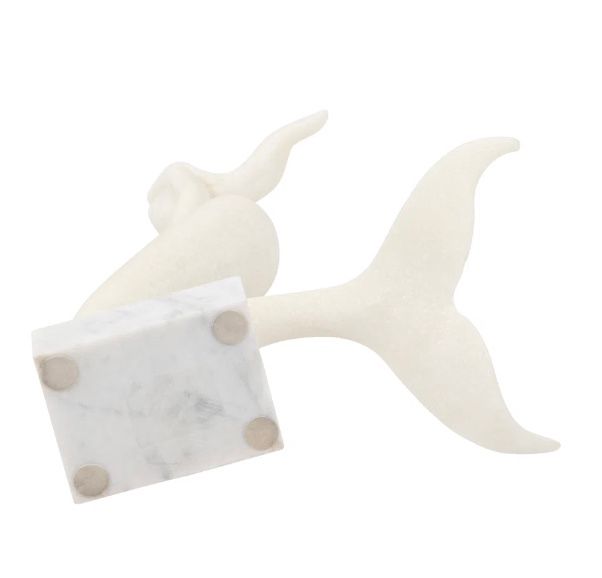 14&quot; CASPIAN MERMAID STATUARY, WHITE