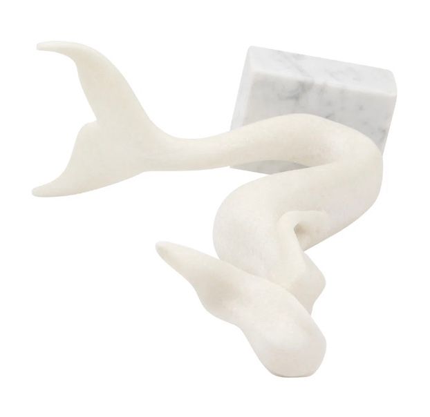 14&quot; CASPIAN MERMAID STATUARY, WHITE