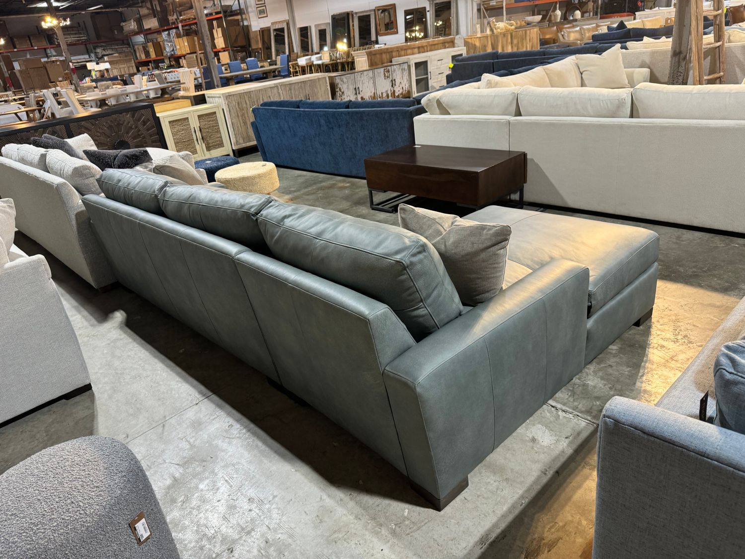 Rivera Sofa w/ LA Facing Chaise-Track Arm-Frozen Valley 117&quot; x 38.5 D x 34H  67&quot; Chaise Clearance!