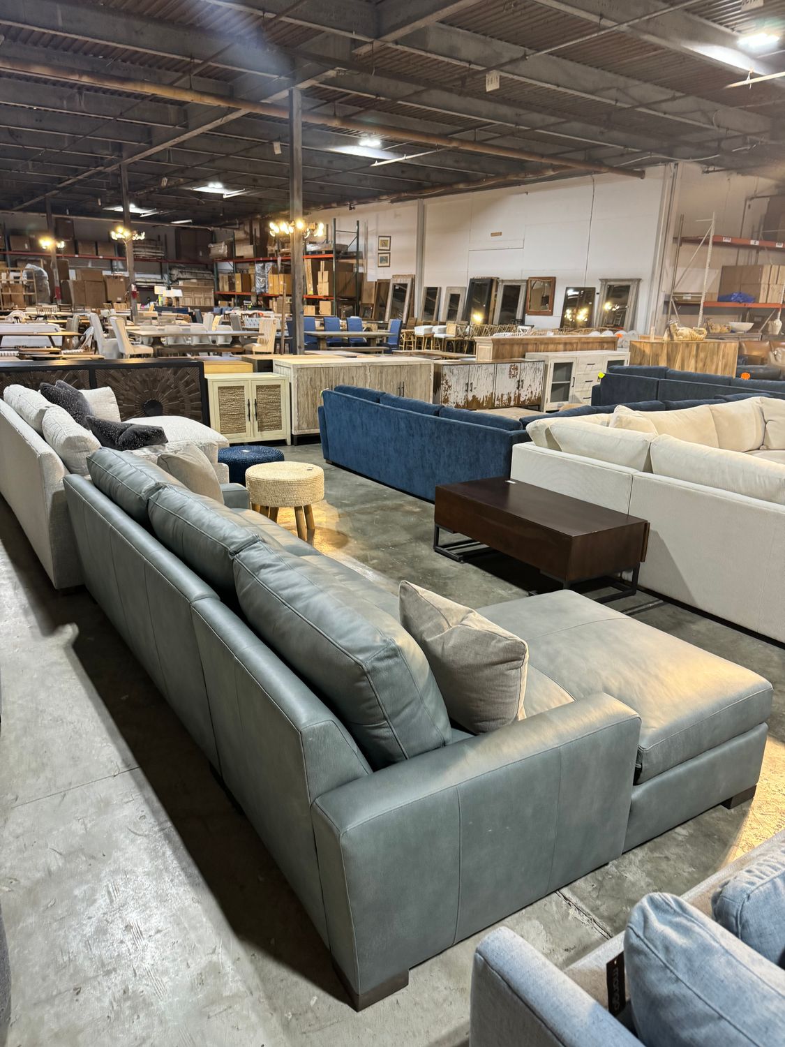 Rivera Sofa w/ LA Facing Chaise-Track Arm-Frozen Valley 117&quot; x 38.5 D x 34H  67&quot; Chaise Clearance!