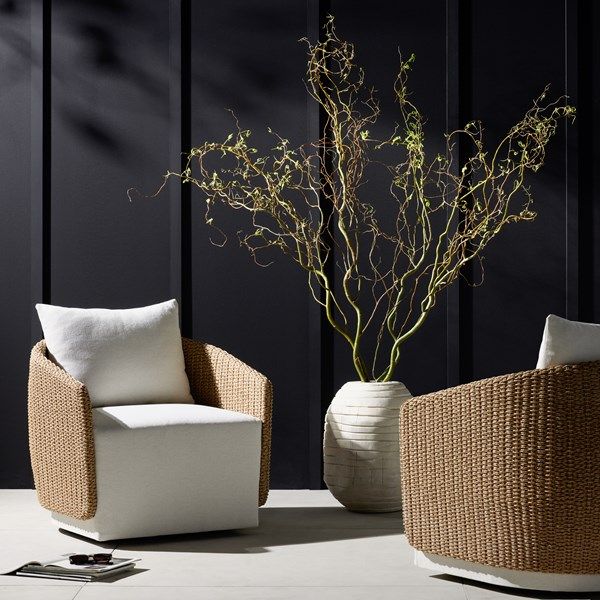 Maven Outdoor Swivel Chair-31.25x34.75x33.25