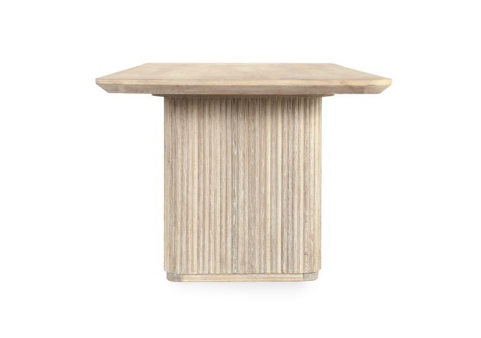 Vander Oak Wood 84&quot; Dining Table Cream Washed  84W x 40D x 30H 46&quot; BETWEEN LEGS
