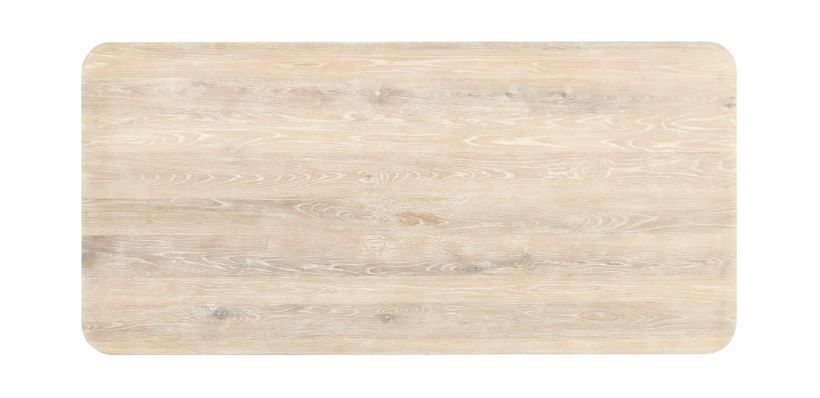 Vander Oak Wood 84&quot; Dining Table Cream Washed  84W x 40D x 30H 46&quot; BETWEEN LEGS
