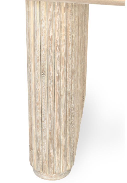 Vander Oak Wood 84&quot; Dining Table Cream Washed  84W x 40D x 30H 46&quot; BETWEEN LEGS