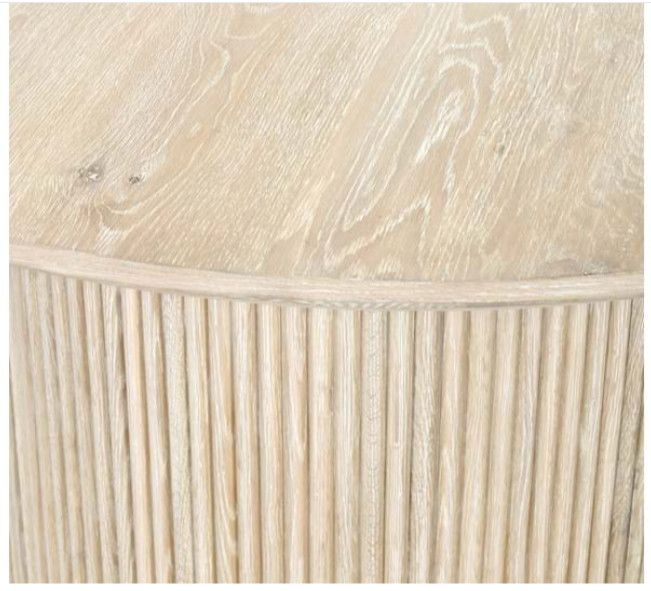 Villa Oak Wood Dining Table Crm Washed 55W x 55D x 30H