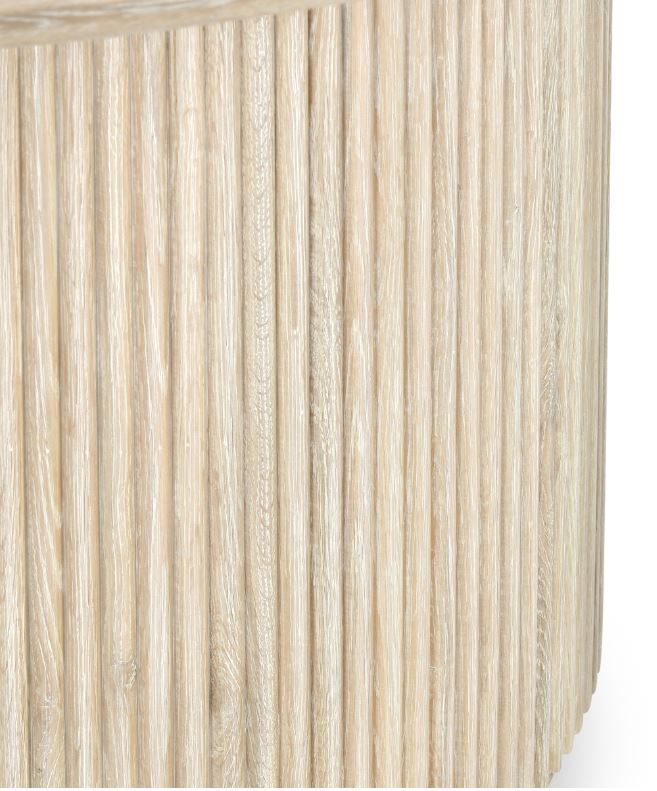 Villa Oak Wood Dining Table Crm Washed 55W x 55D x 30H