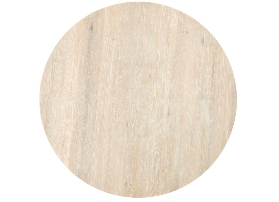Villa Oak Wood Dining Table Crm Washed 55W x 55D x 30H