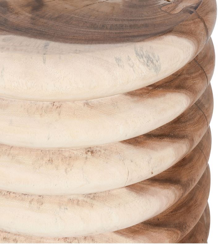14&quot; Round End Table Natural 14W x 14D x 18H