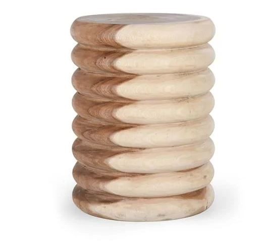 14&quot; Round End Table Natural 14W x 14D x 18H
