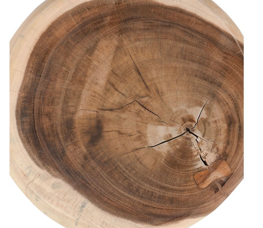 14&quot; Round End Table Natural 14W x 14D x 18H