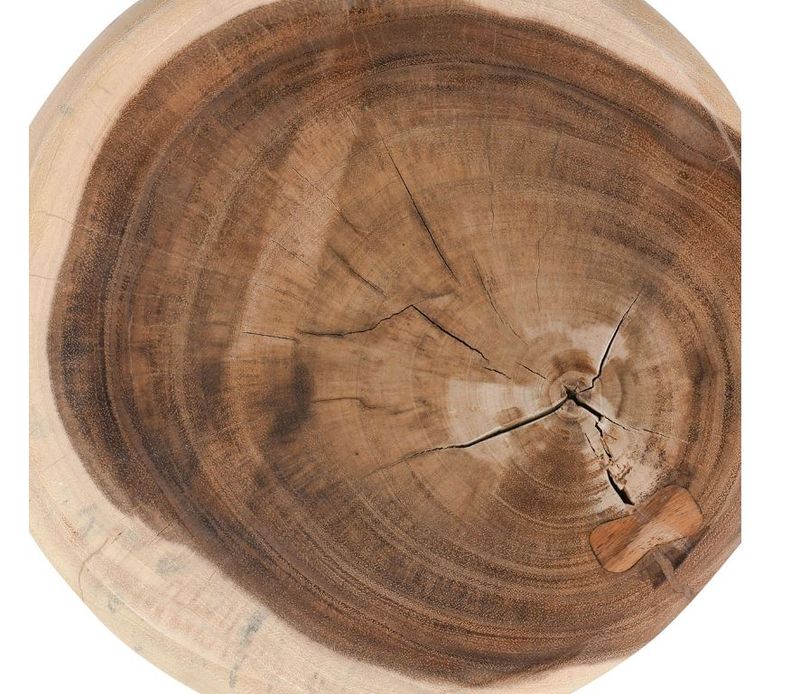 14" Round End Table Natural 14W x 14D x 18H
