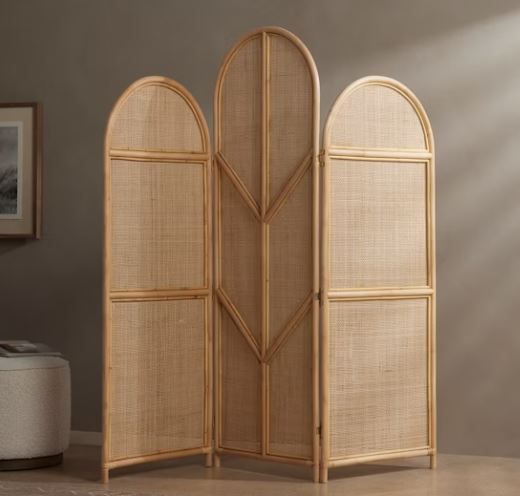 Room Screen-Natural Rattan-70.75x3.25x70.75