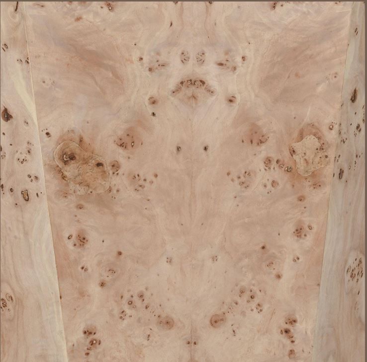 Avena Burl Wood 17&quot; Square End Table Natural 17.75W x 17.75D x 23.50H
