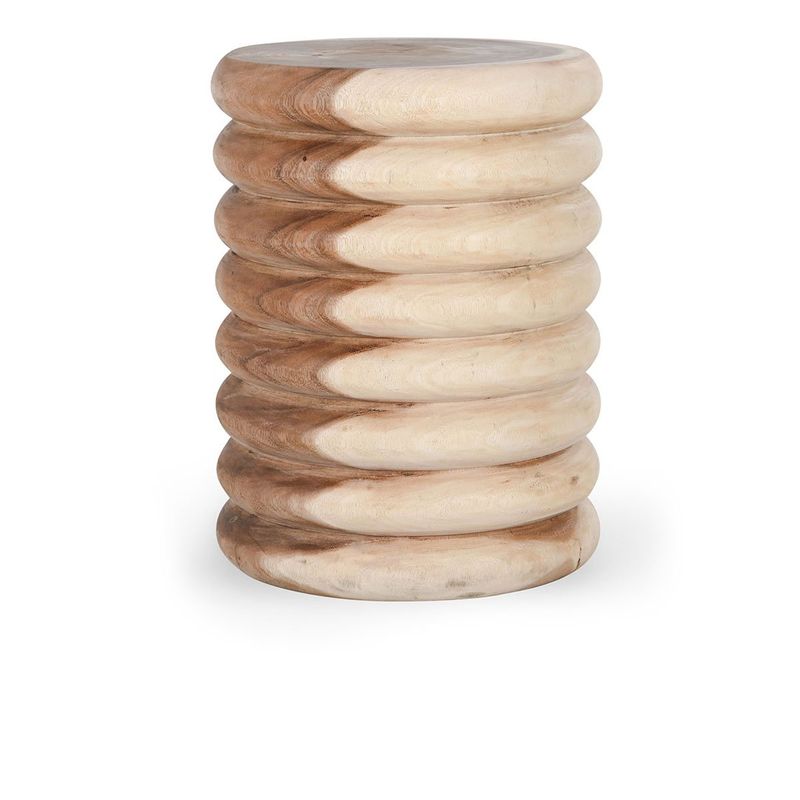 14&quot; Round End Table Natural 14W x 14D x 18H
