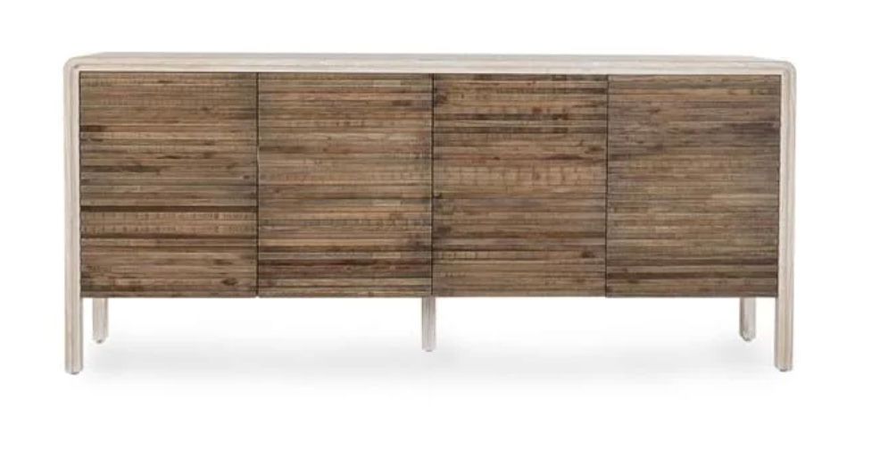 Elodie 4Dr Sideboard Beige/Natural 79 X17 X 34