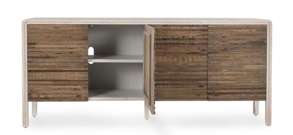 Elodie 4Dr Sideboard Beige/Natural 79 X17 X 34