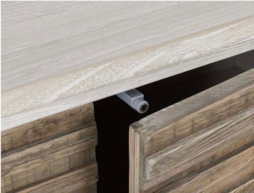 Elodie 4Dr Sideboard Beige/Natural 79 X17 X 34