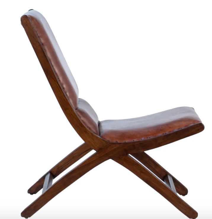 Gibbs Leather Chair-25x31x34