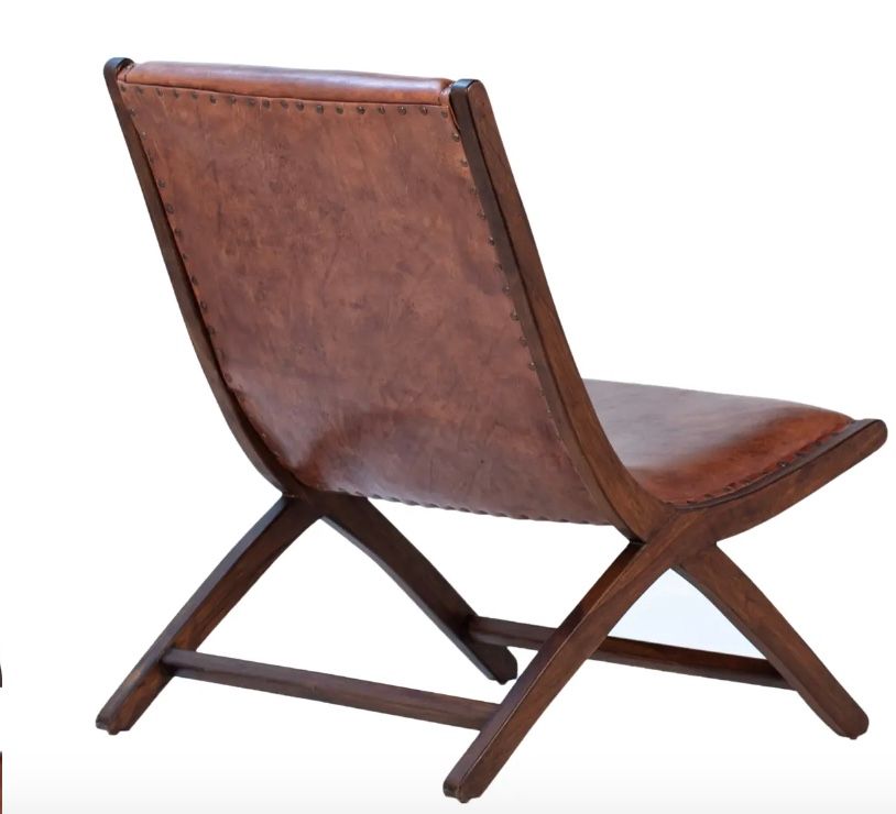 Gibbs Leather Chair-25x31x34