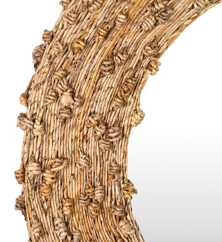 Knotted Natural Fiber Round-35&quot;