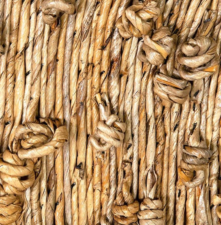 Knotted Natural Fiber Round-35&quot;