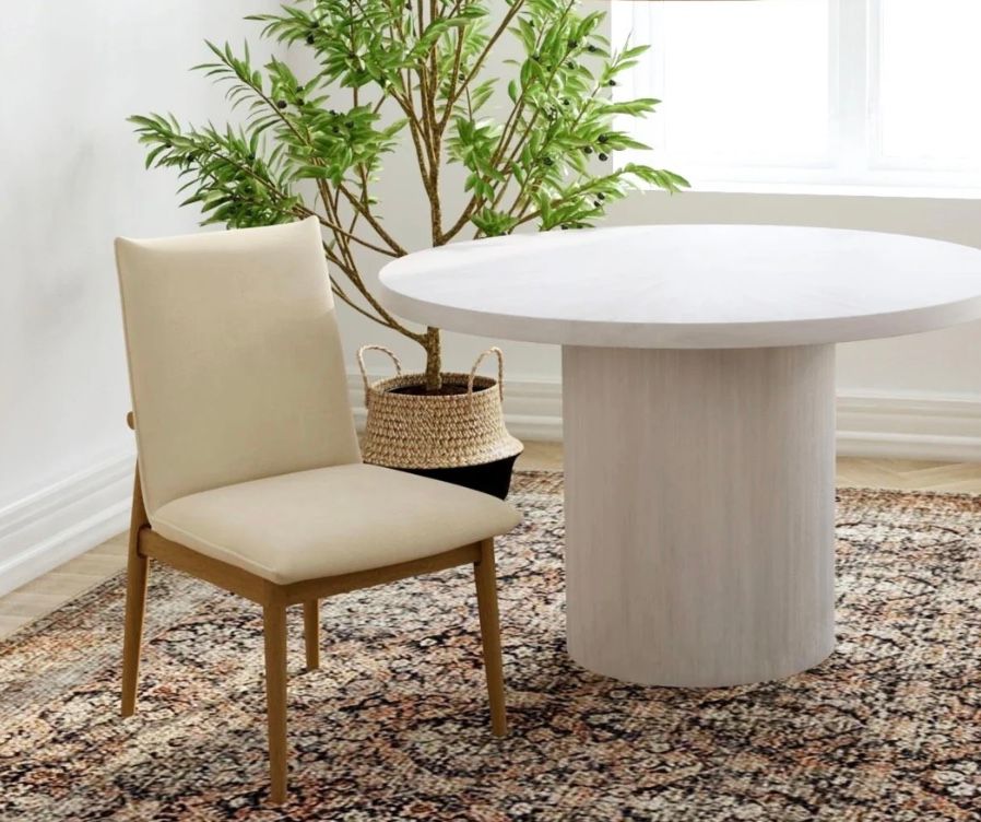Nueva Dining Chair Beige W: 20.25&quot; | D: 24.5&quot; | H: 35&quot;