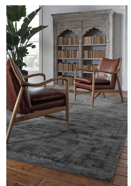 Distressed GREY Viscose Rug-  Not pet or water friendly 8&#39; x 10&#39; Clearance