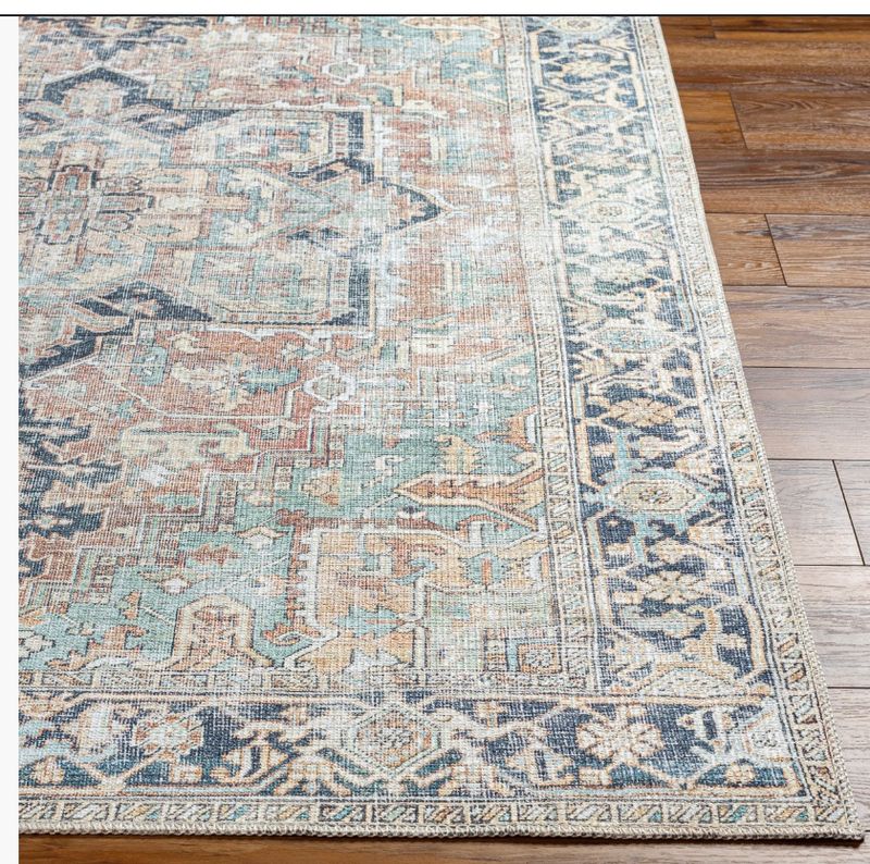 Sukmr- 7'7" x 9'6"  Machine Woven Rug  -Machine Washable  100% Polyester Thickness: 0.16"