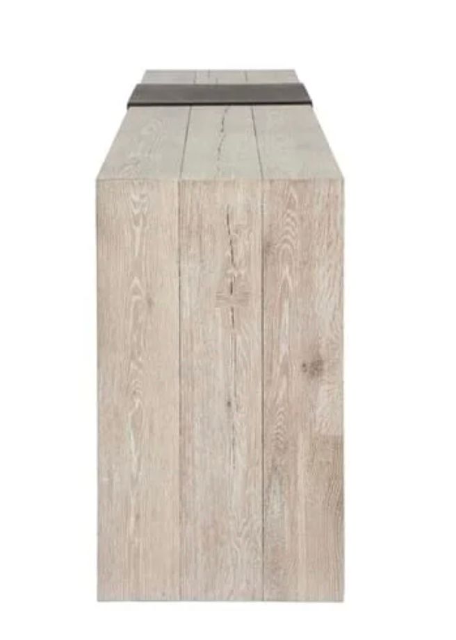 Danica Reclaimed Oak Console Aged Cream72&quot;x17&quot;x30&quot;