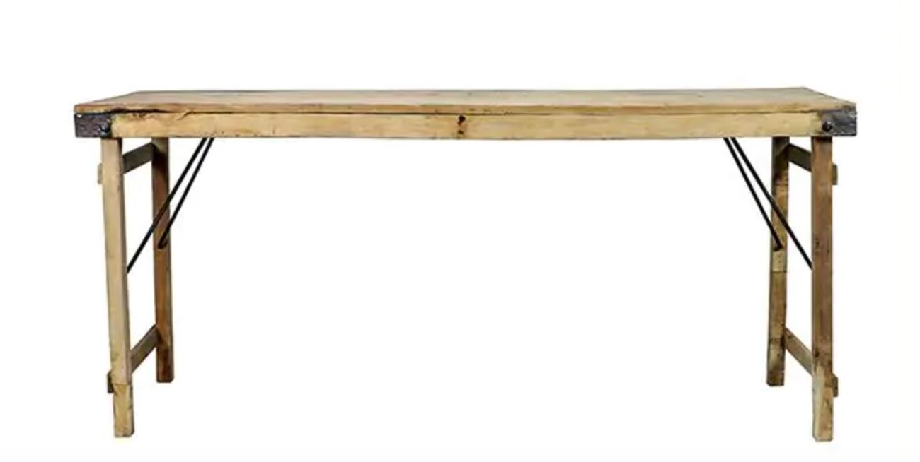 Wood Wedding Table Bleached-66x18x30