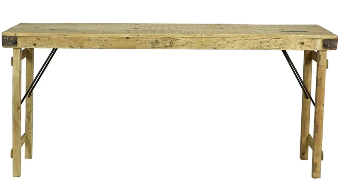 Wood Wedding Table Bleached-66x18x30
