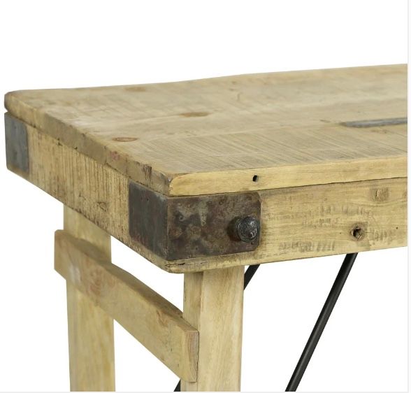 Wood Wedding Table Bleached-66x18x30