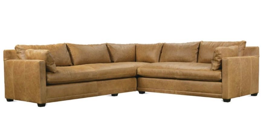 Bespoke Leather Sylvie Express Sectional 116 x 110 x 35&quot;H KL252-21, Chocolate