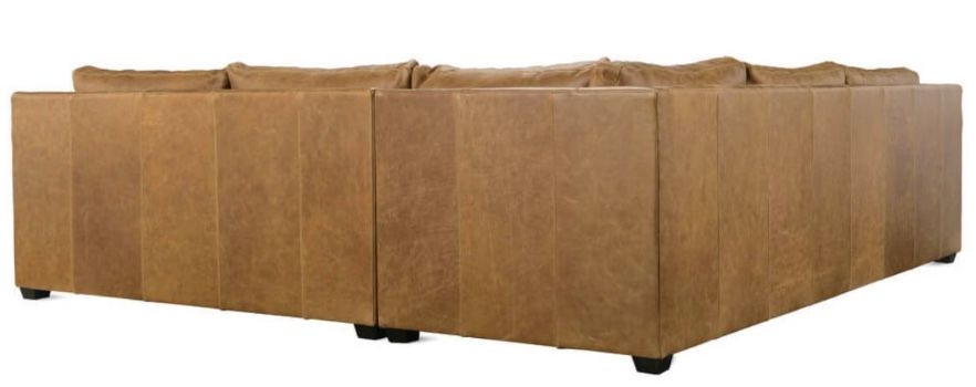 Bespoke Leather Sylvie Express Sectional 116 x 110 x 35&quot;H KL252-21, Chocolate
