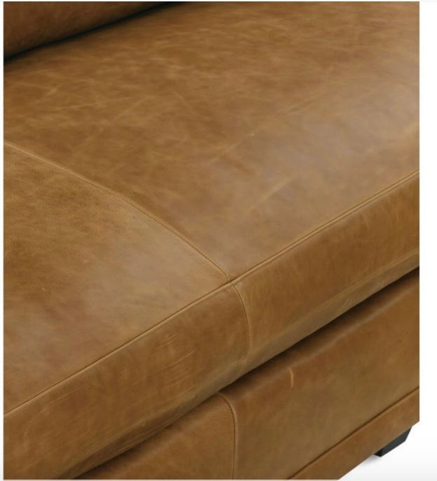 Bespoke Leather Sylvie Express Sectional 116 x 110 x 35&quot;H KL252-21, Chocolate