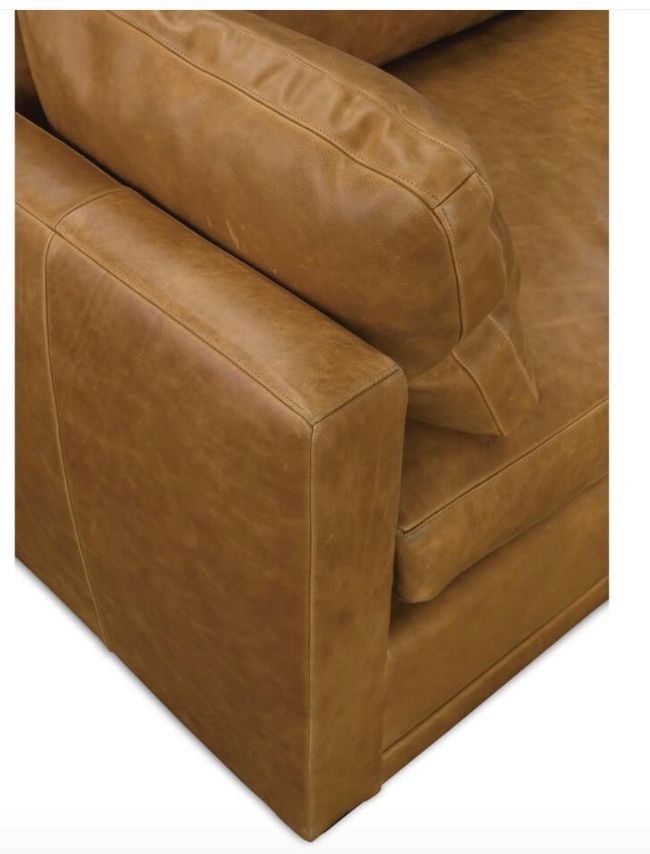 Bespoke Leather Sylvie Express Sectional 116 x 110 x 35&quot;H KL252-21, Chocolate