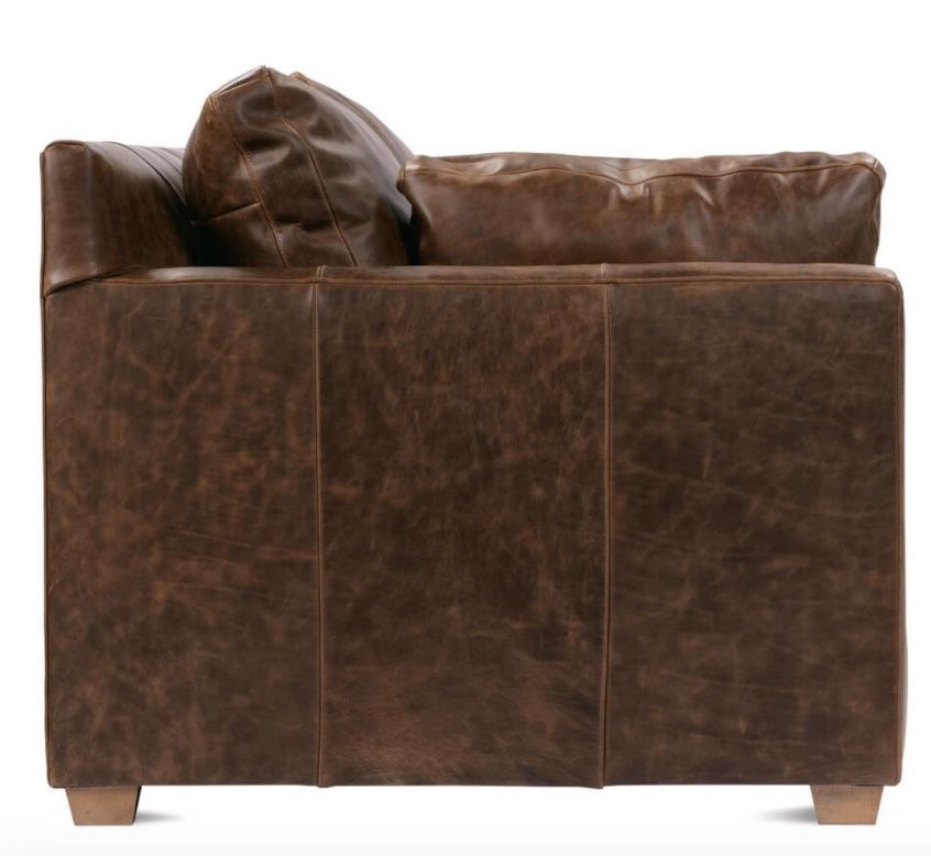 Bespoke Leather Sylvie Express Sofa L 88&quot; x W 39&quot; x H 35&quot;  KL252-76 Leather, Latte